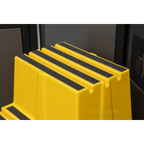 Heavy-Duty 3-Step Safety Steps with Anti-Slip Treads 150kg Capacity, Yellow - EN 14183 KS7