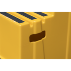 Heavy-Duty 3-Step Safety Steps with Anti-Slip Treads 150kg Capacity, Yellow - EN 14183 KS7