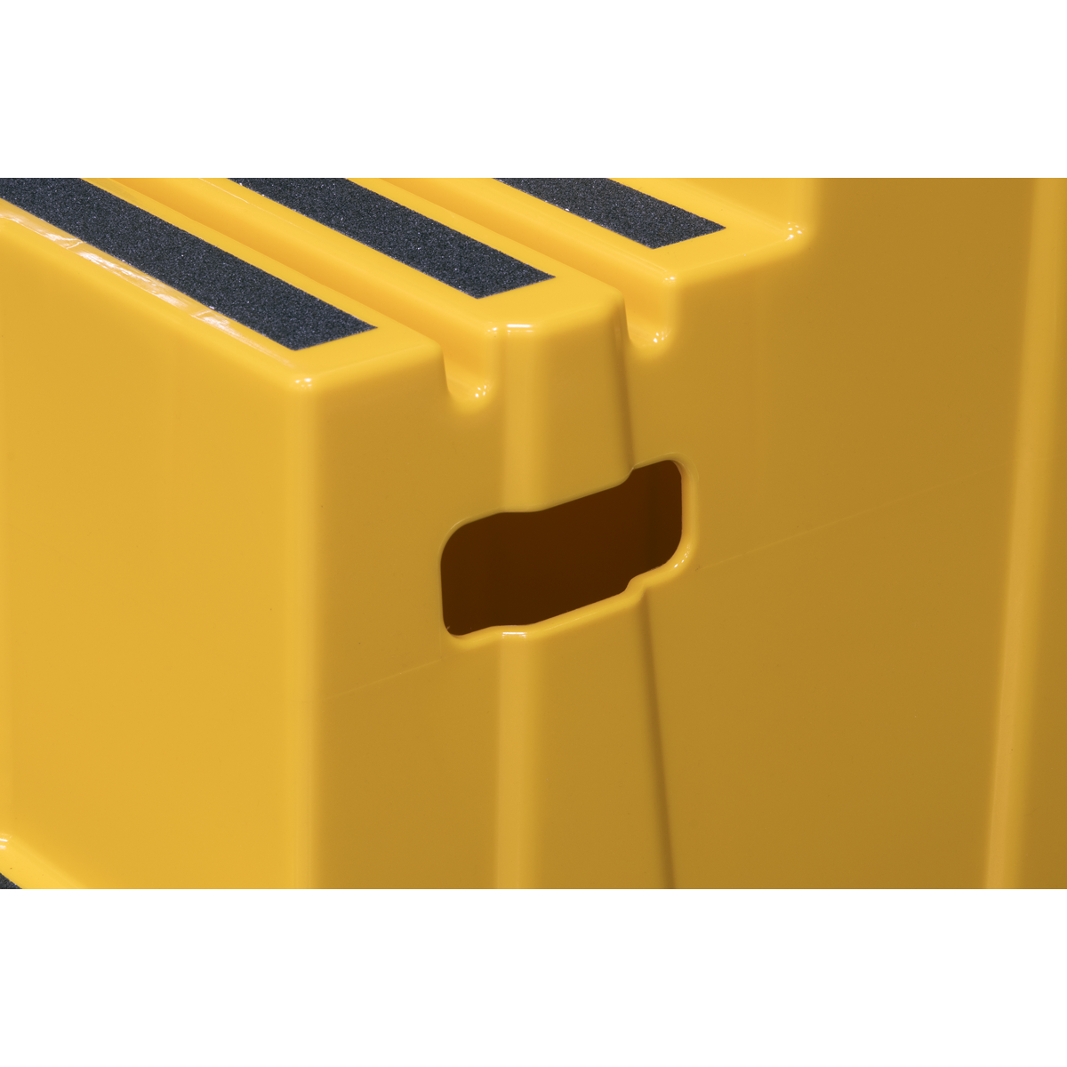 Heavy-Duty 3-Step Safety Steps with Anti-Slip Treads 150kg Capacity, Yellow - EN 14183 KS7
