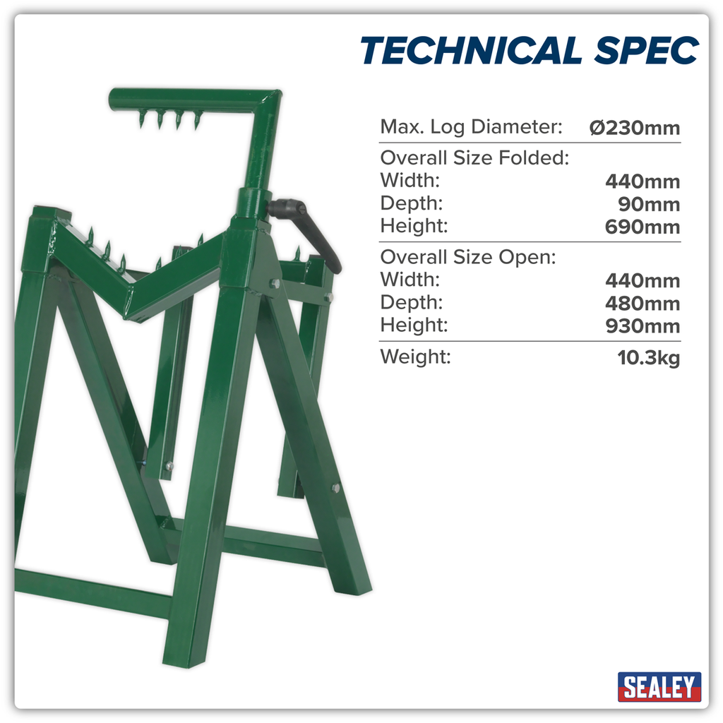 Heavy-Duty Log Stand 230mm Capacity LC300ST