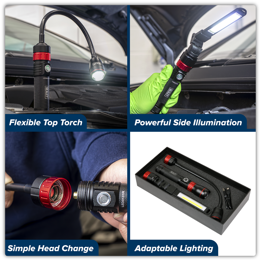 Rechargeable 3-in-1 Inspection Light 5W COB & 10W SMD LED LED0131R