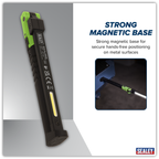 Rechargeable Slim Folding Pocket Light 2 COB & 1 SMD LED - Green LED01G