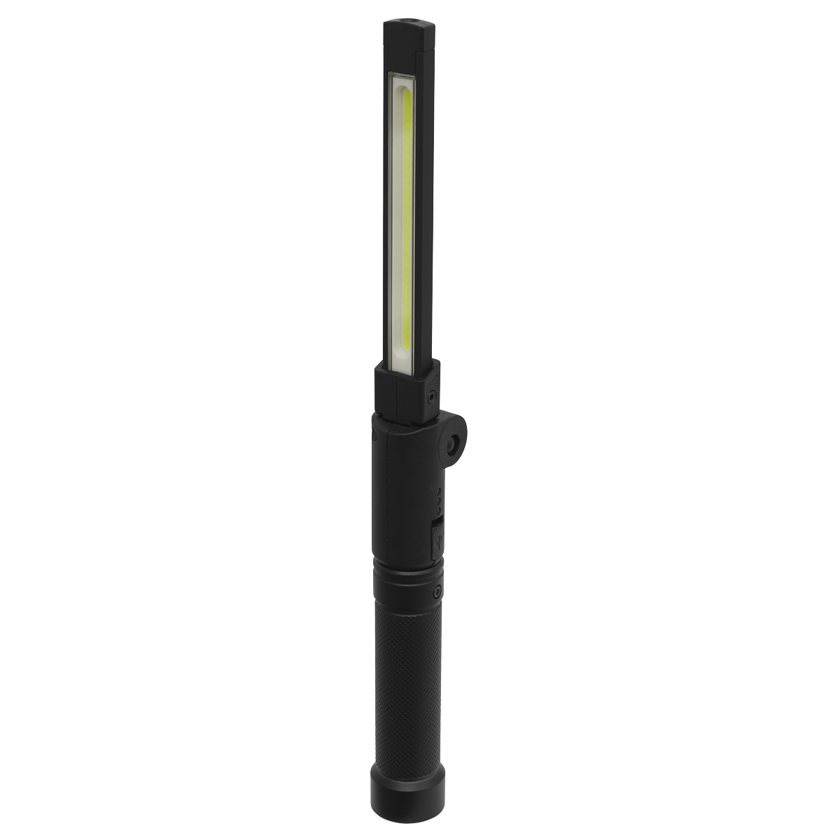 Rechargeable Aluminium Folding Pocket Light 2 COB & 1 SMD LED LED02G