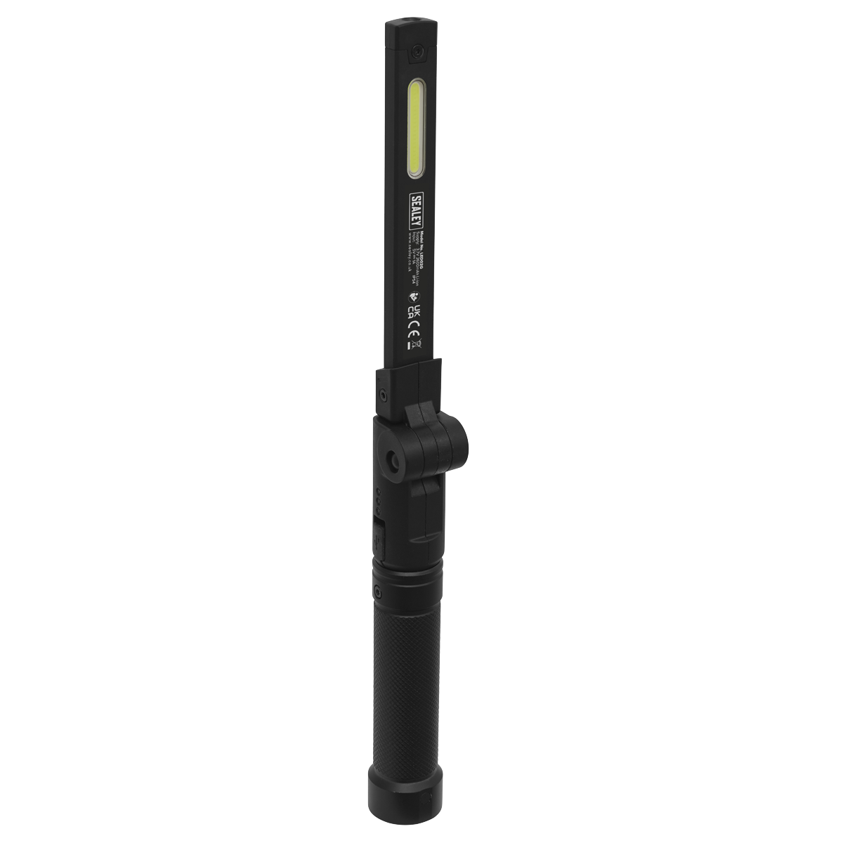 Rechargeable Aluminium Folding Pocket Light 2 COB & 1 SMD LED LED02G