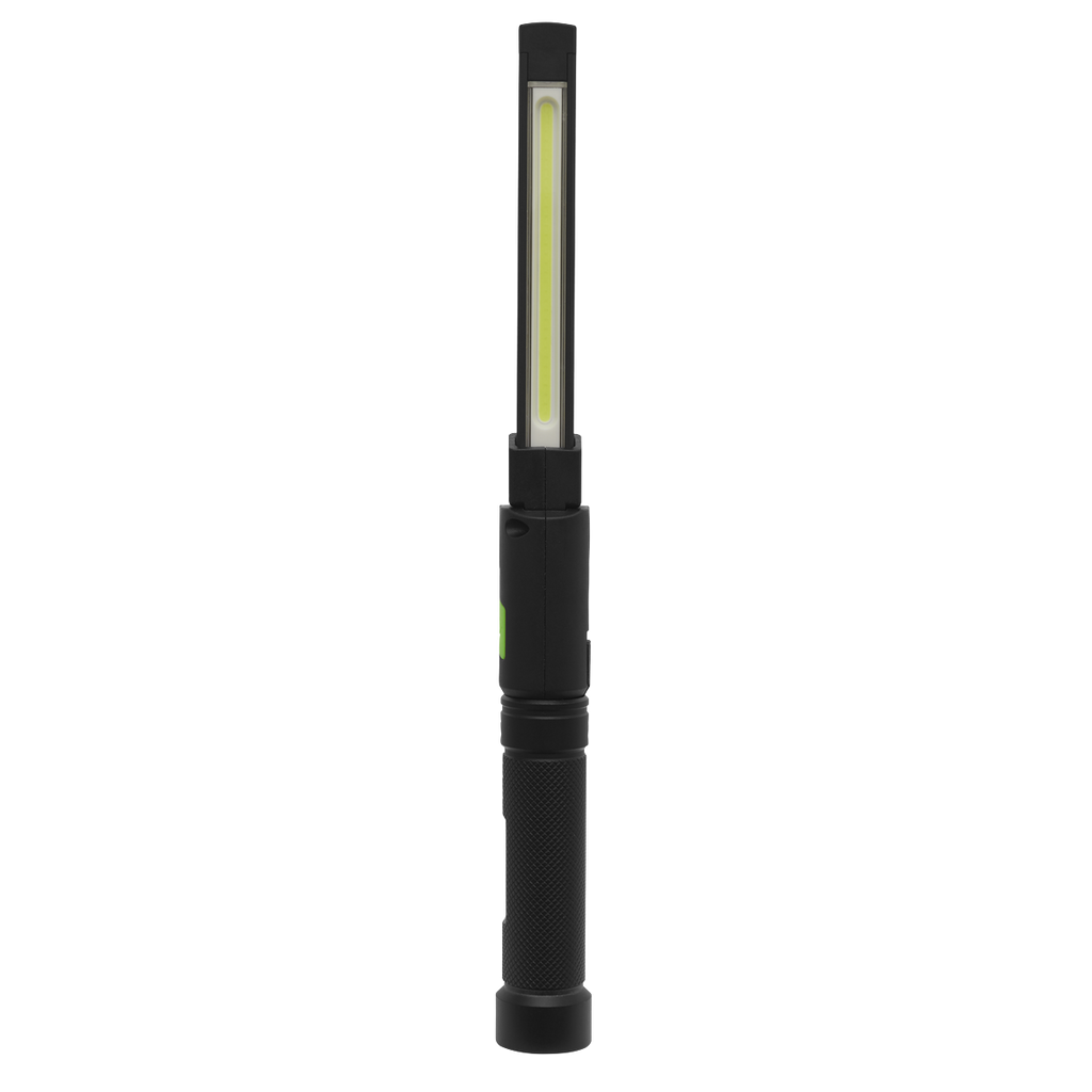 Rechargeable Aluminium Folding Pocket Light 2 COB & 1 SMD LED LED02G