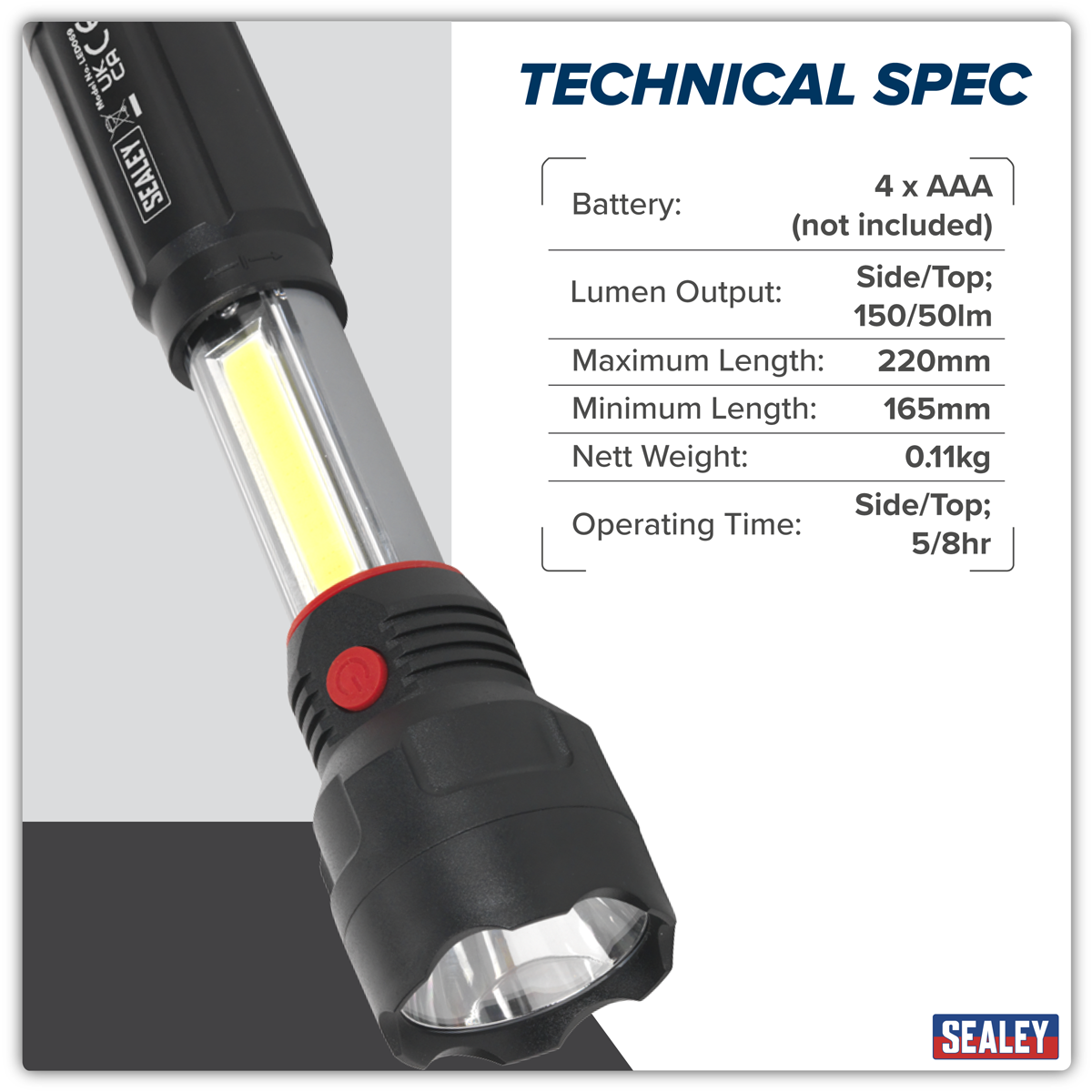 Torch/Inspection Light 3W COB & 3W LED LED069