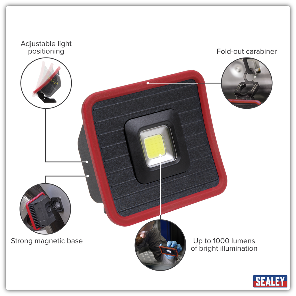 Rechargeable Pocket Floodlight with Power Bank 10W COB LED LED1000PB