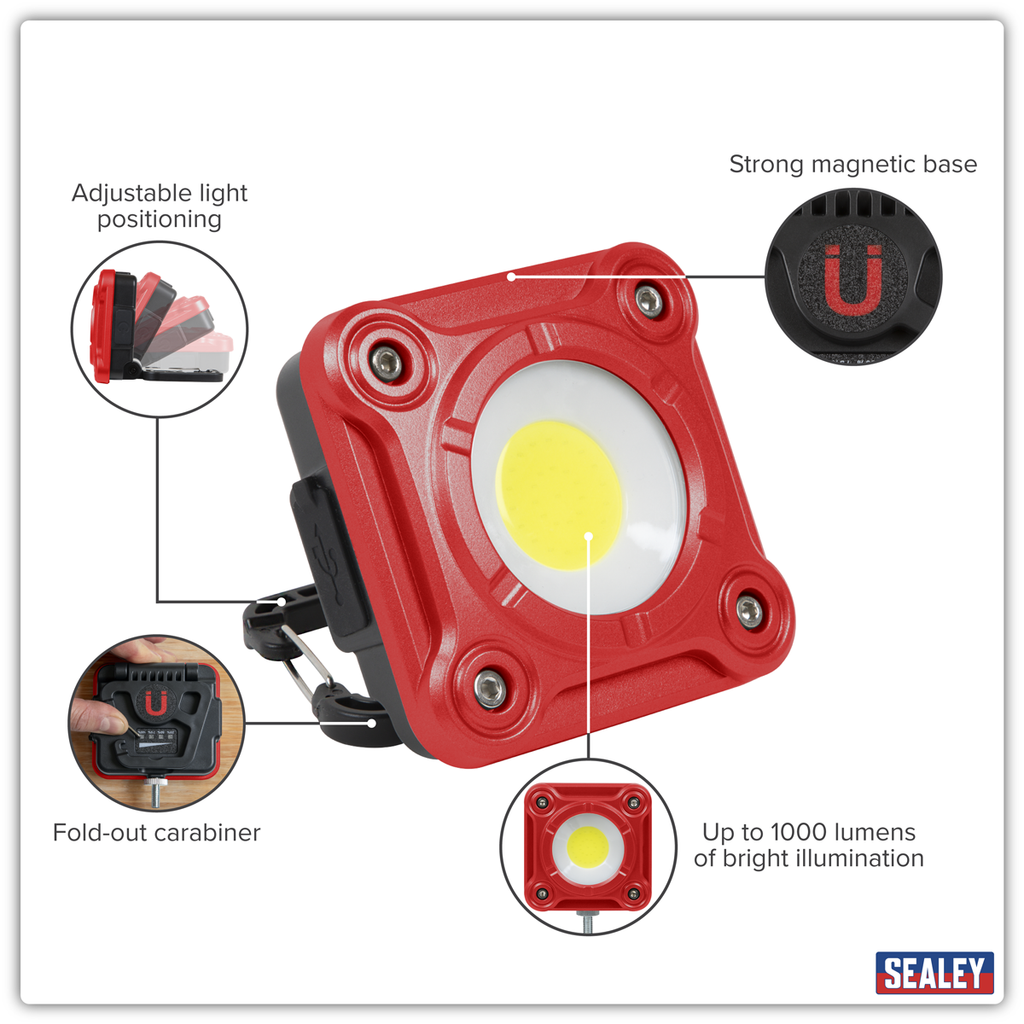 Rechargeable Pocket Floodlight 10W COB LED LED1000