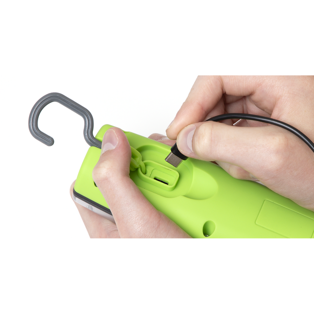 LED Twist® Rechargeable Inspection Light 8W COB & 1W SMD LED, Green - Box of 12 LED1001GDB