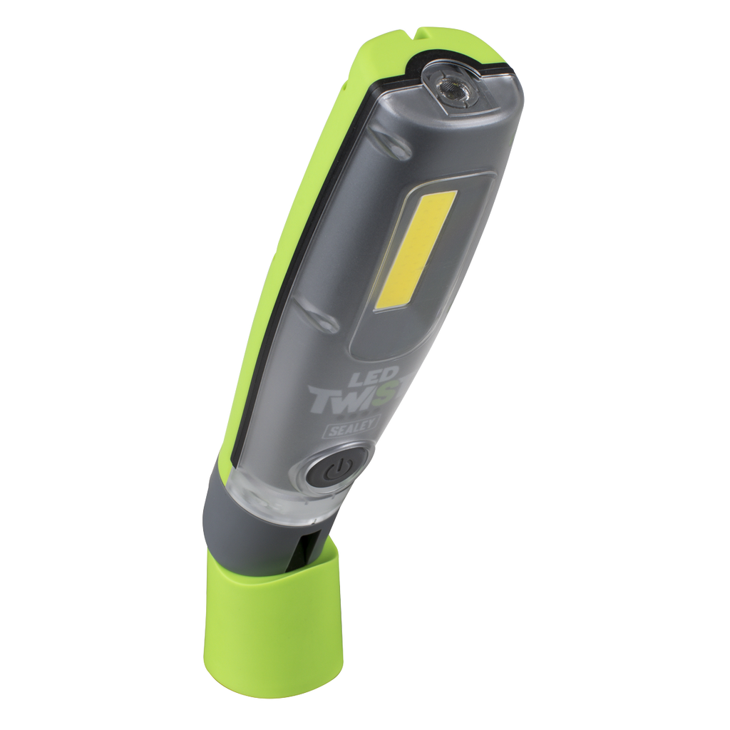 LED Twist® Rechargeable Inspection Light 8W COB & 1W SMD LED, Green - Box of 12 LED1001GDB