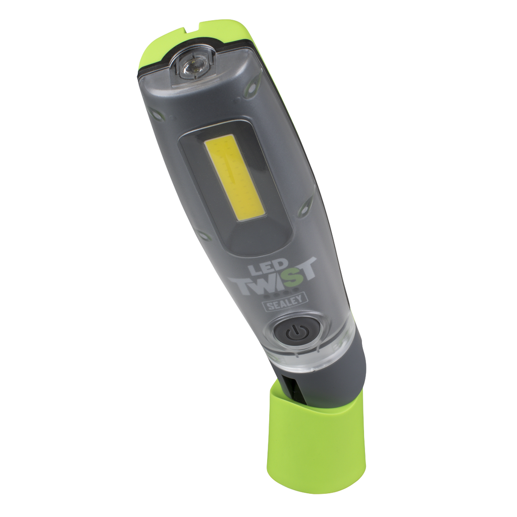 LED Twist® Rechargeable Inspection Light 8W COB & 1W SMD LED - Green LED1001G