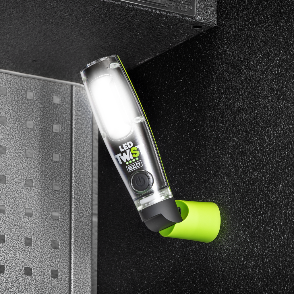 LED Twist® Rechargeable Inspection Light 8W COB & 1W SMD LED - Green LED1001G