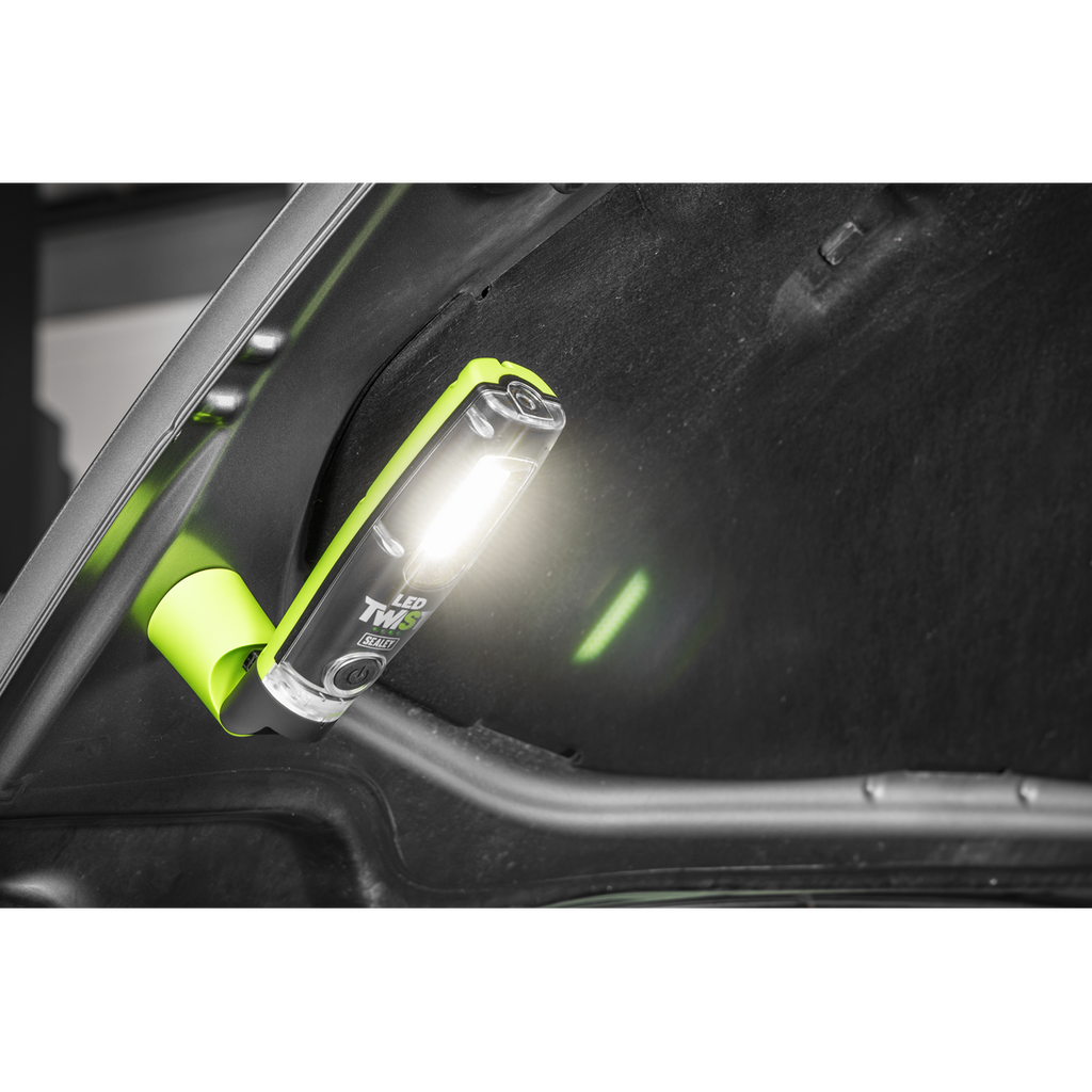 LED Twist® Rechargeable Inspection Light 8W COB & 1W SMD LED - Green LED1001G