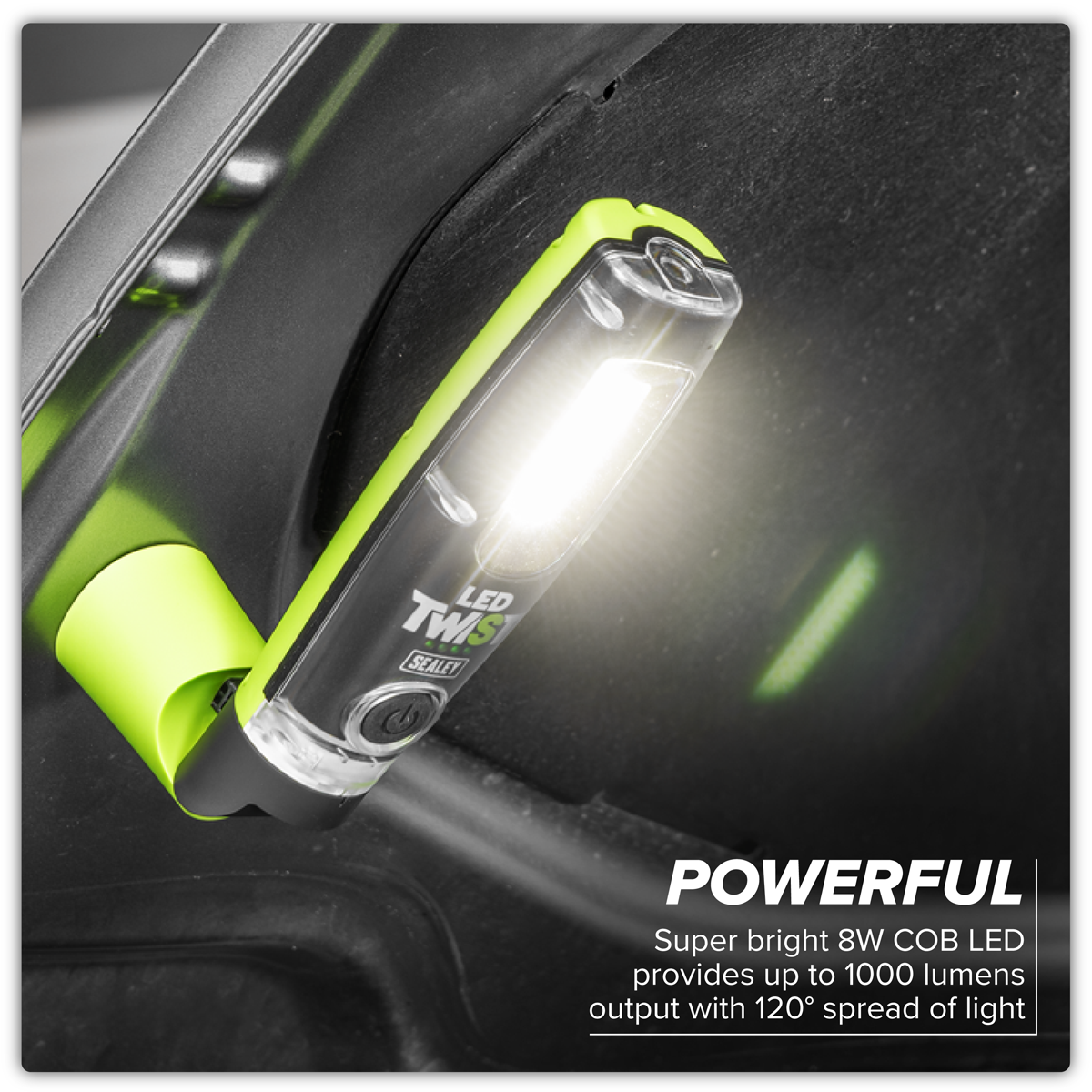 LED Twist® Rechargeable Inspection Light 8W COB & 1W SMD LED - Green LED1001G
