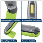 LED Twist® Rechargeable Inspection Light 8W COB & 1W SMD LED - Green LED1001G
