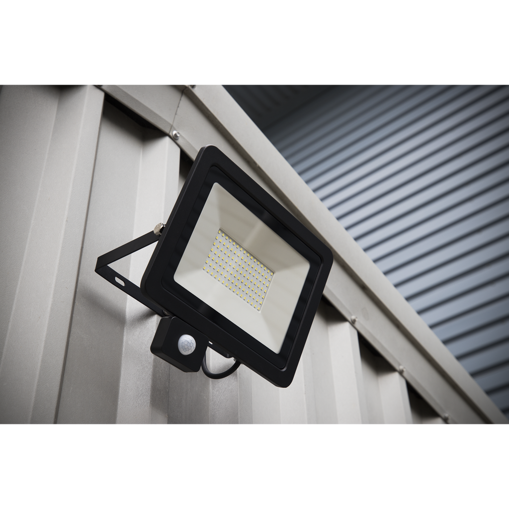 Extra-Slim Floodlight with PIR Sensor 50W SMD LED LED113PIR