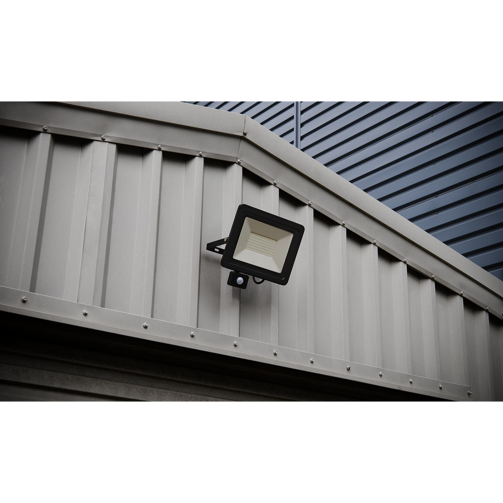 Extra-Slim Floodlight with PIR Sensor 50W SMD LED LED113PIR