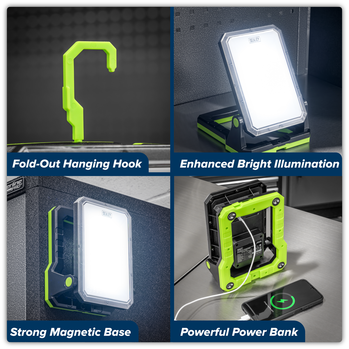 Rechargeable Portable Floodlight & Power Bank 20W SMD LED LED1800PB