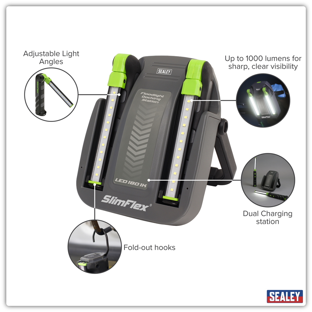 Rechargeable Floodlight/Folding Inspection Light Docking Station Kit LED1801K