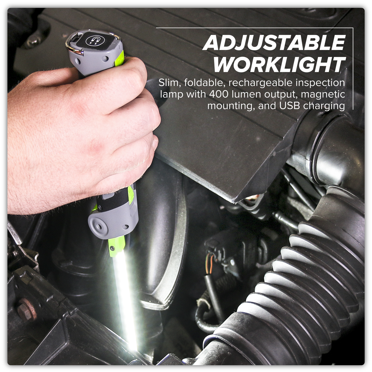 Rechargeable Slim Folding Inspection Light 4W & 1W SMD LED LED180