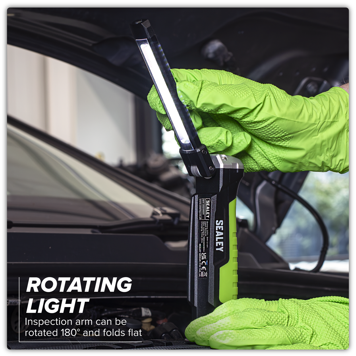 Rechargeable Slim Folding Inspection Light 6W COB LED & 1W SMD LED LED186
