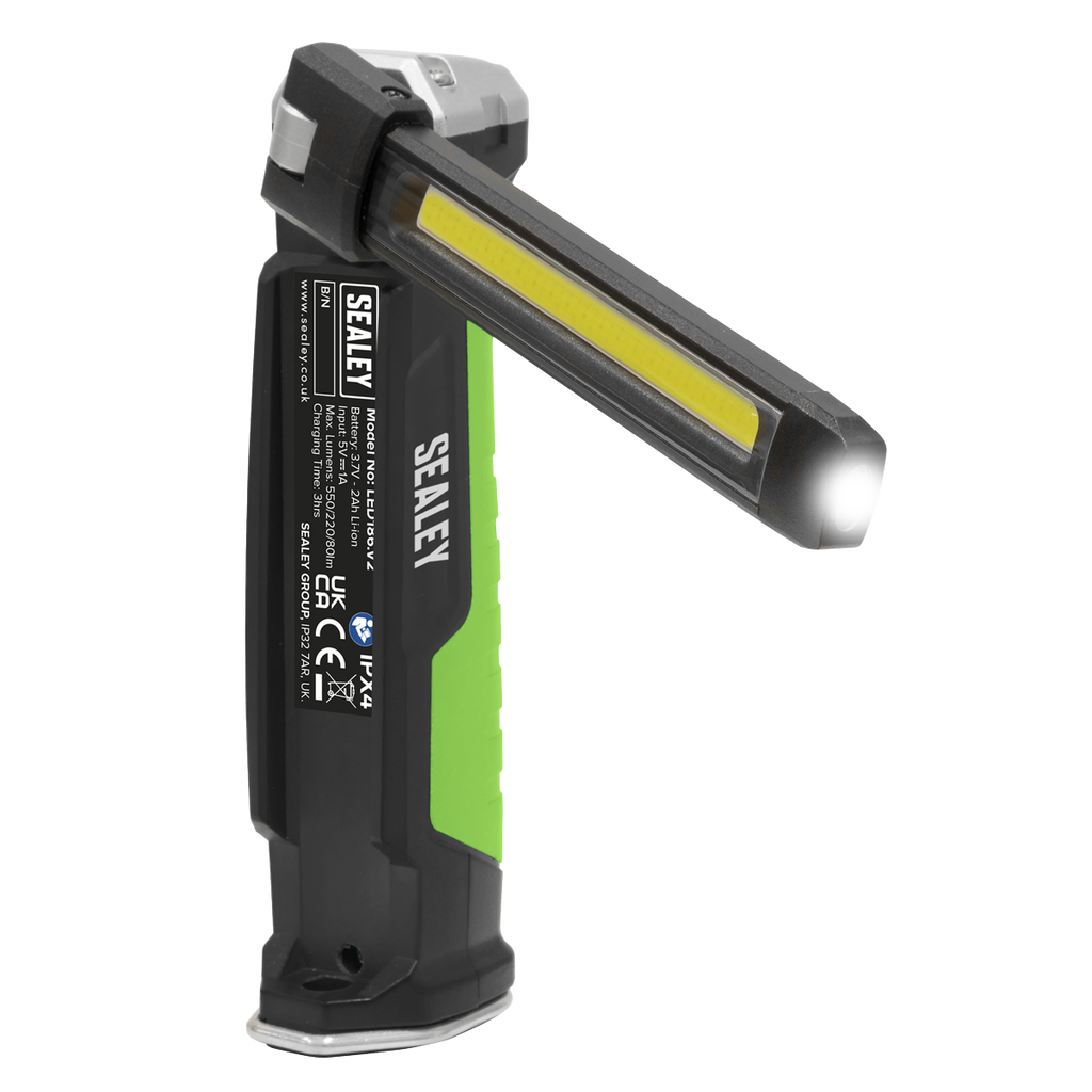 Rechargeable Slim Folding Inspection Light 6W COB LED & 1W SMD LED LED186