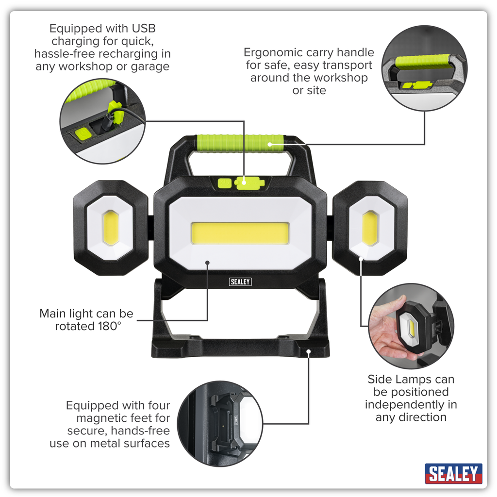 Rechargeable Flexible Floodlight 31W & 26W COB LED LED18WFL