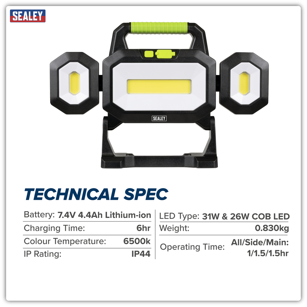 Rechargeable Flexible Floodlight 31W & 26W COB LED LED18WFL