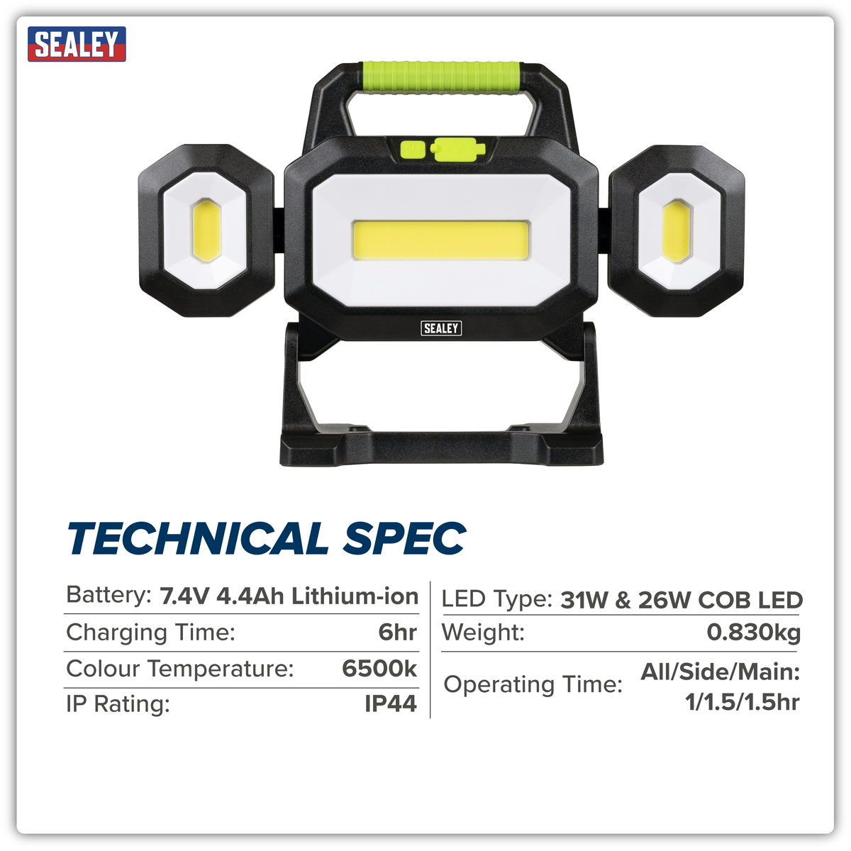 Rechargeable Flexible Floodlight 31W & 26W COB LED LED18WFL