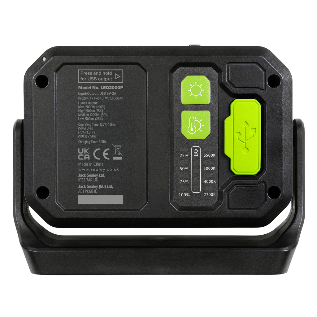 Rechargeable 360° Floodlight & Power Bank 24W COB LED LED2000P