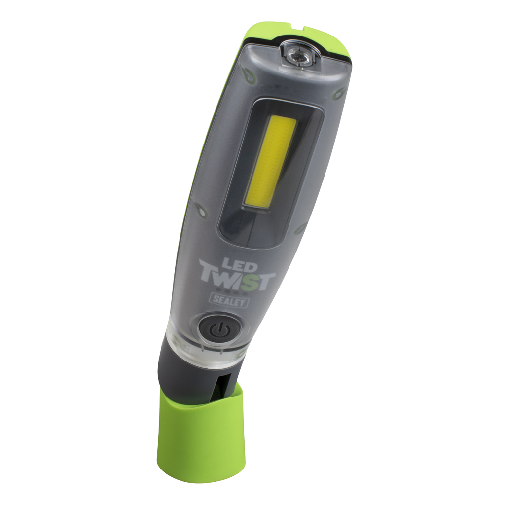 LED Twist® Rechargeable Inspection Light 16W COB & 1W SMD LED, Green - Display Box of 12 LED2001GDB