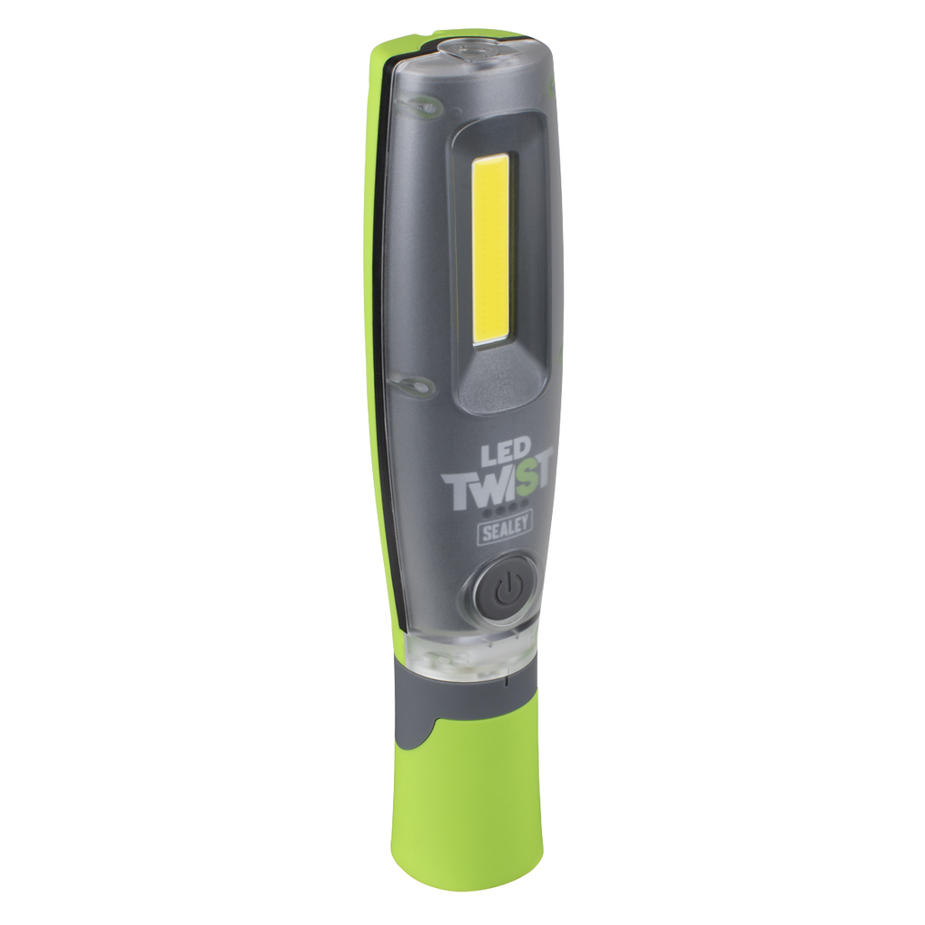 LED Twist® Rechargeable Inspection Light 16W COB & 1W SMD LED - Green LED2001G