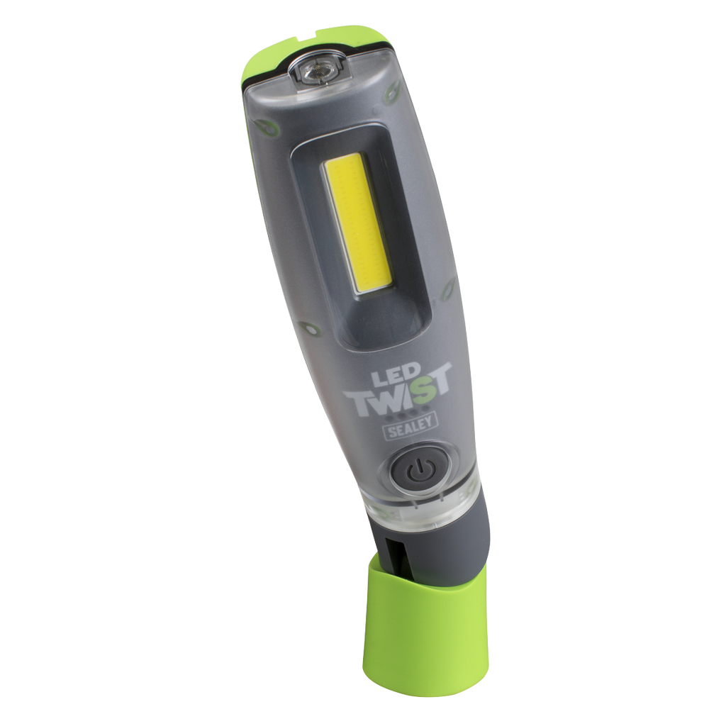 LED Twist® Rechargeable Inspection Light 16W COB & 1W SMD LED - Green LED2001G