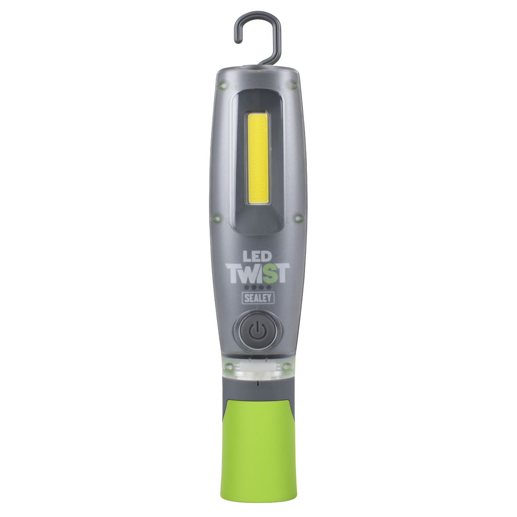 LED Twist® Rechargeable Inspection Light 16W COB & 1W SMD LED - Green LED2001G