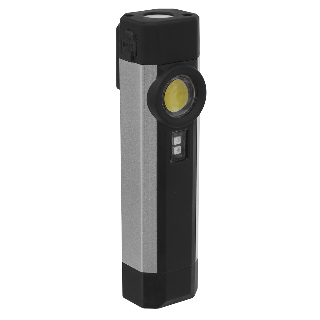 Rechargeable Aluminium Pocket Light with UV 3W COB & 1W SMD LED LED220UV