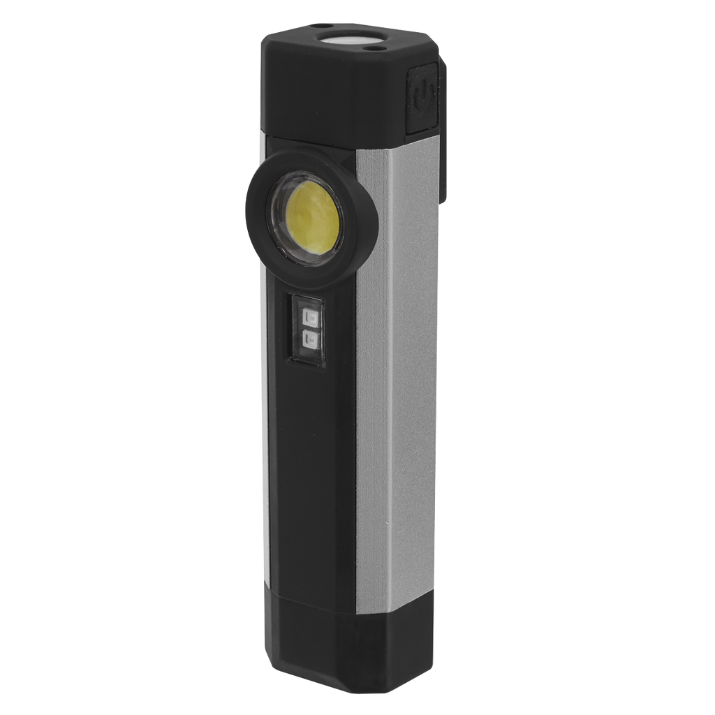 Rechargeable Aluminium Pocket Light with UV 3W COB & 1W SMD LED LED220UV