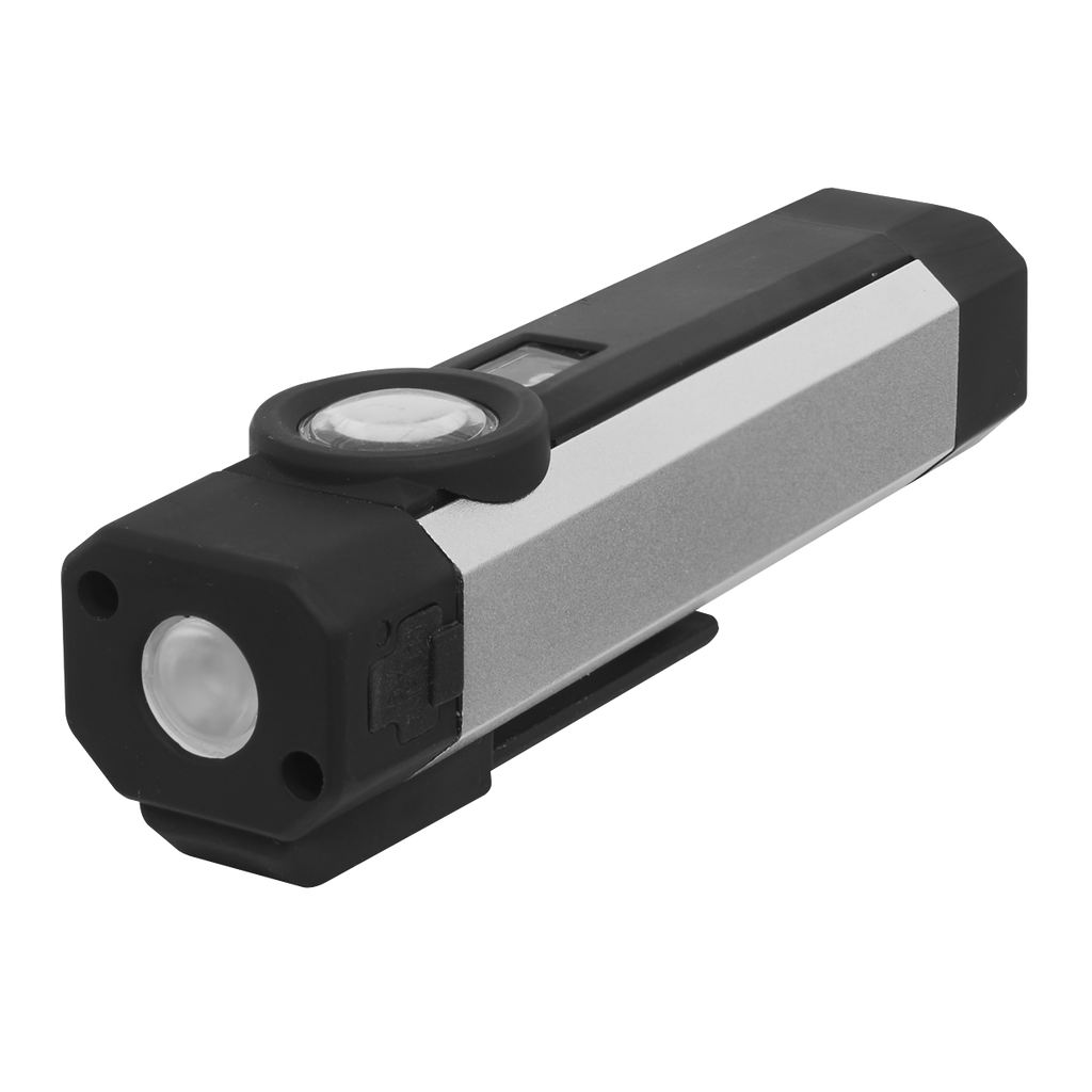Rechargeable Aluminium Pocket Light with UV 3W COB & 1W SMD LED LED220UV