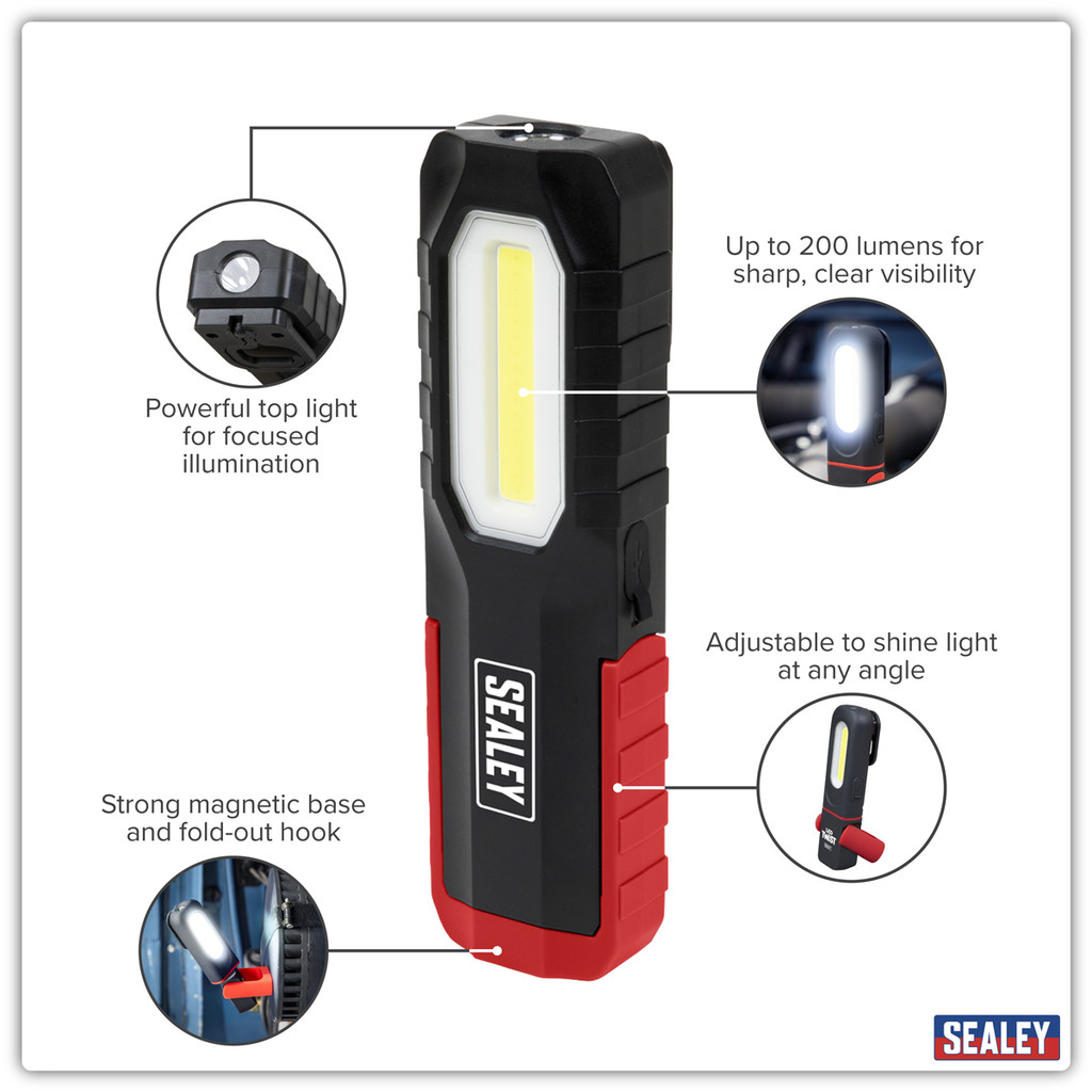 Rechargeable Inspection Light 3W COB & 2W SMD LED LED301