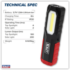 Rechargeable Inspection Light 3W COB & 2W SMD LED LED301