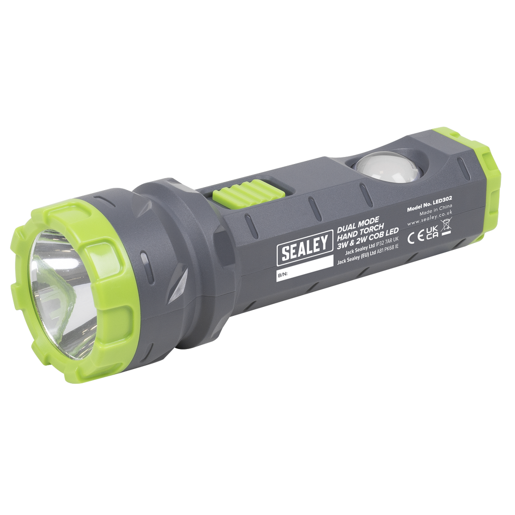 Rechargeable Dual Mode Hand Torch 3W & 2W COB LED LED302
