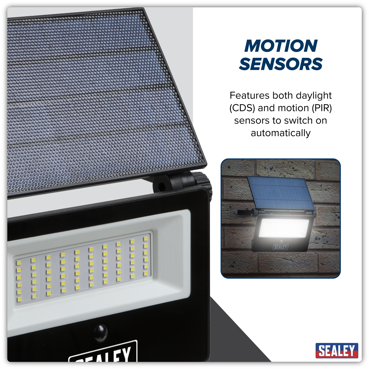 30W SMD LED Extra-Slim Solar Floodlight with Wall Bracket LED30S