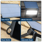 30W SMD LED Extra-Slim Solar Floodlight with Wall Bracket LED30S