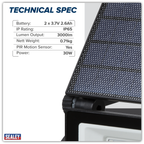 30W SMD LED Extra-Slim Solar Floodlight with Wall Bracket LED30S