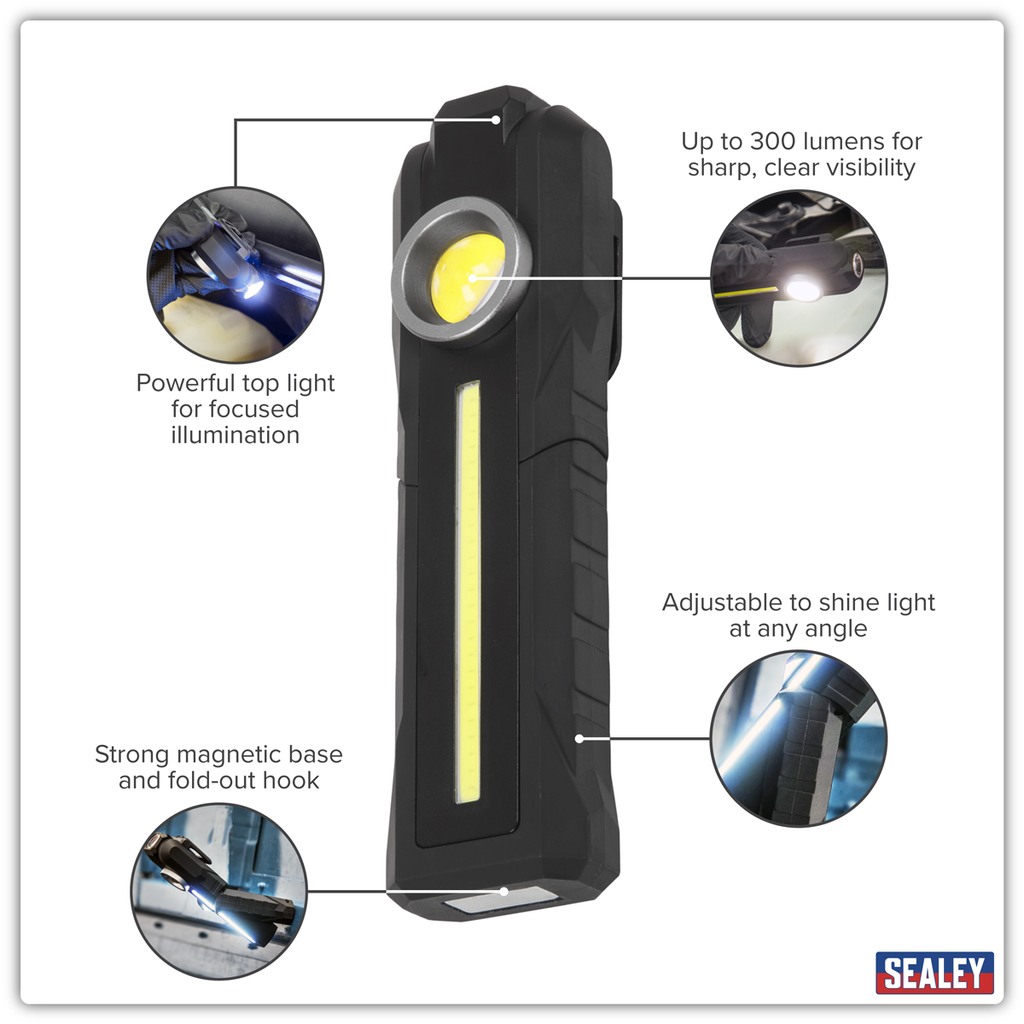 Rechargeable 3-in-1 Inspection Light 5W COB & 3W SMD LED LED316
