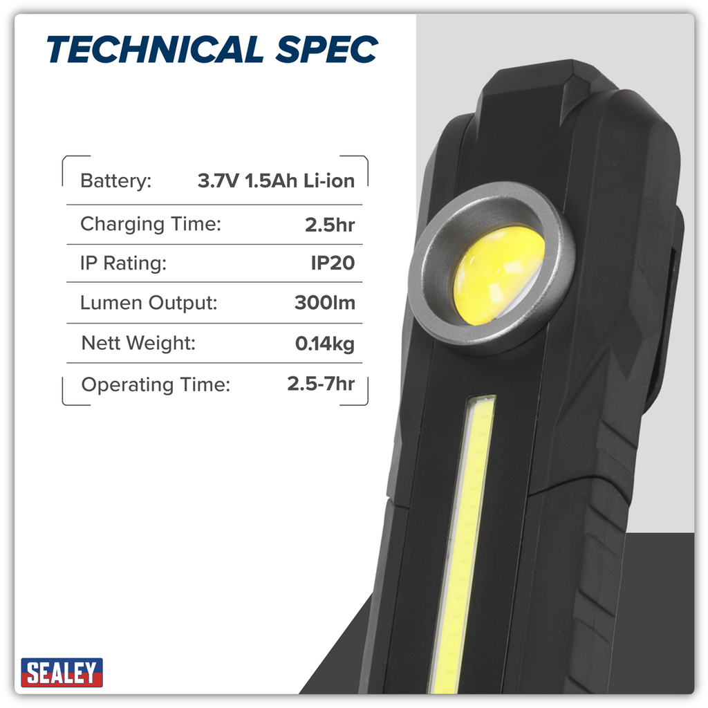 Rechargeable 3-in-1 Inspection Light 5W COB & 3W SMD LED LED316