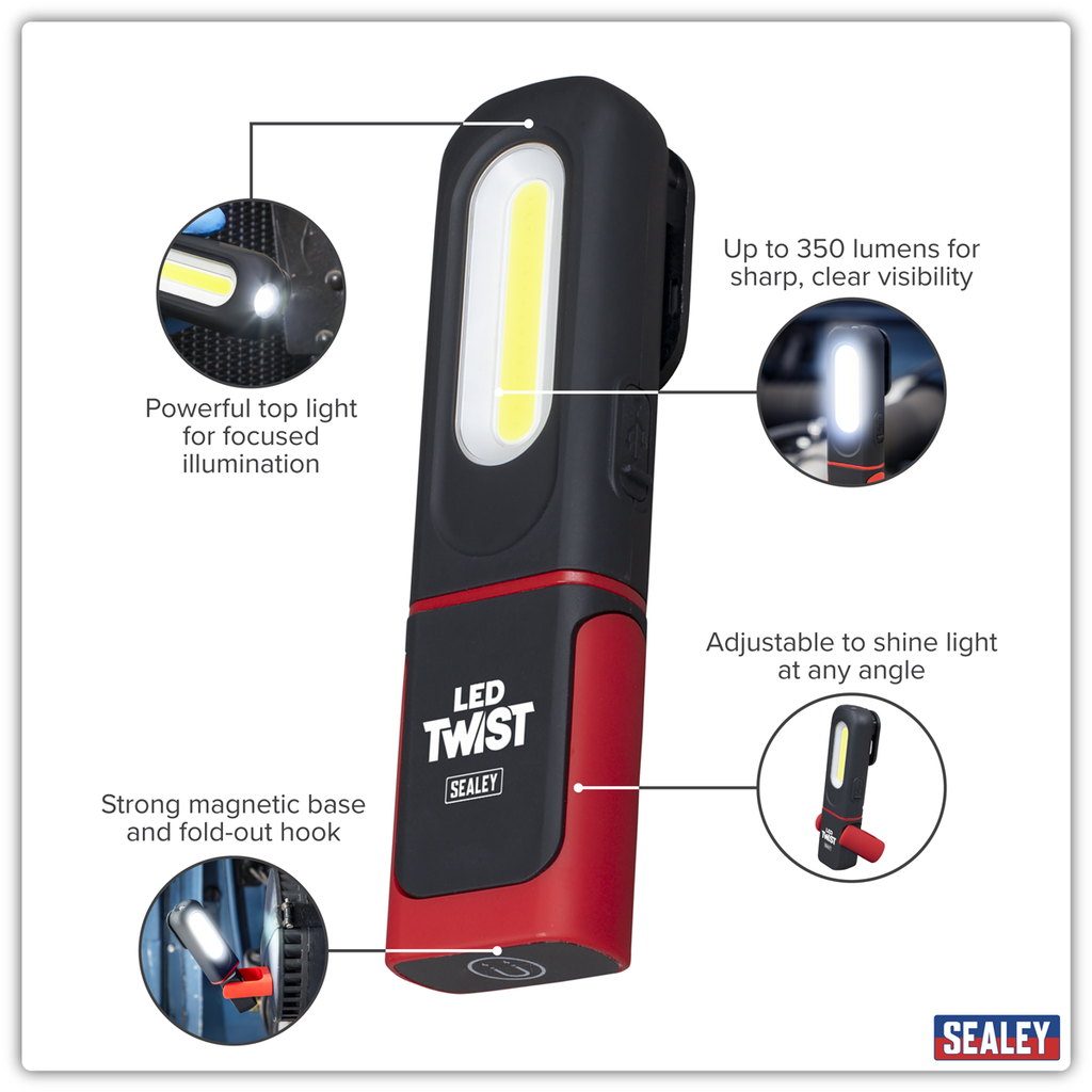 LED Twist® Rechargeable Inspection Light 3W COB & 3W SMD LED LED317