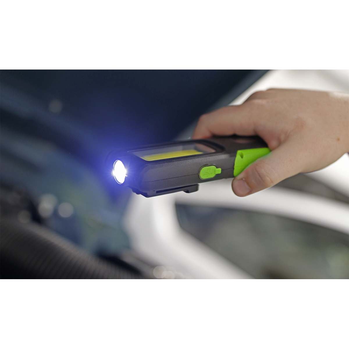 Rechargeable Inspection Light with Power Bank 5W COB & 3W SMD LED - Green LED318G