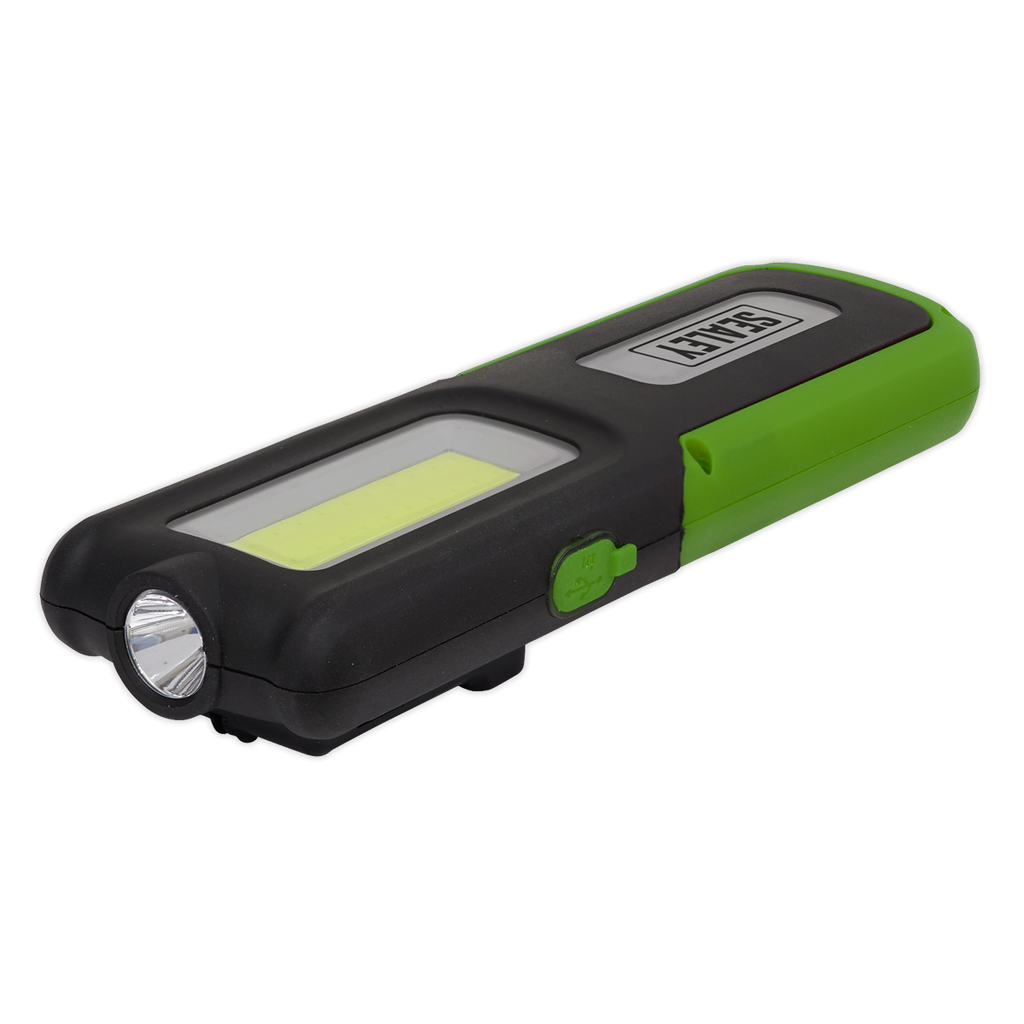 Rechargeable Inspection Light with Power Bank 5W COB & 3W SMD LED - Green LED318G
