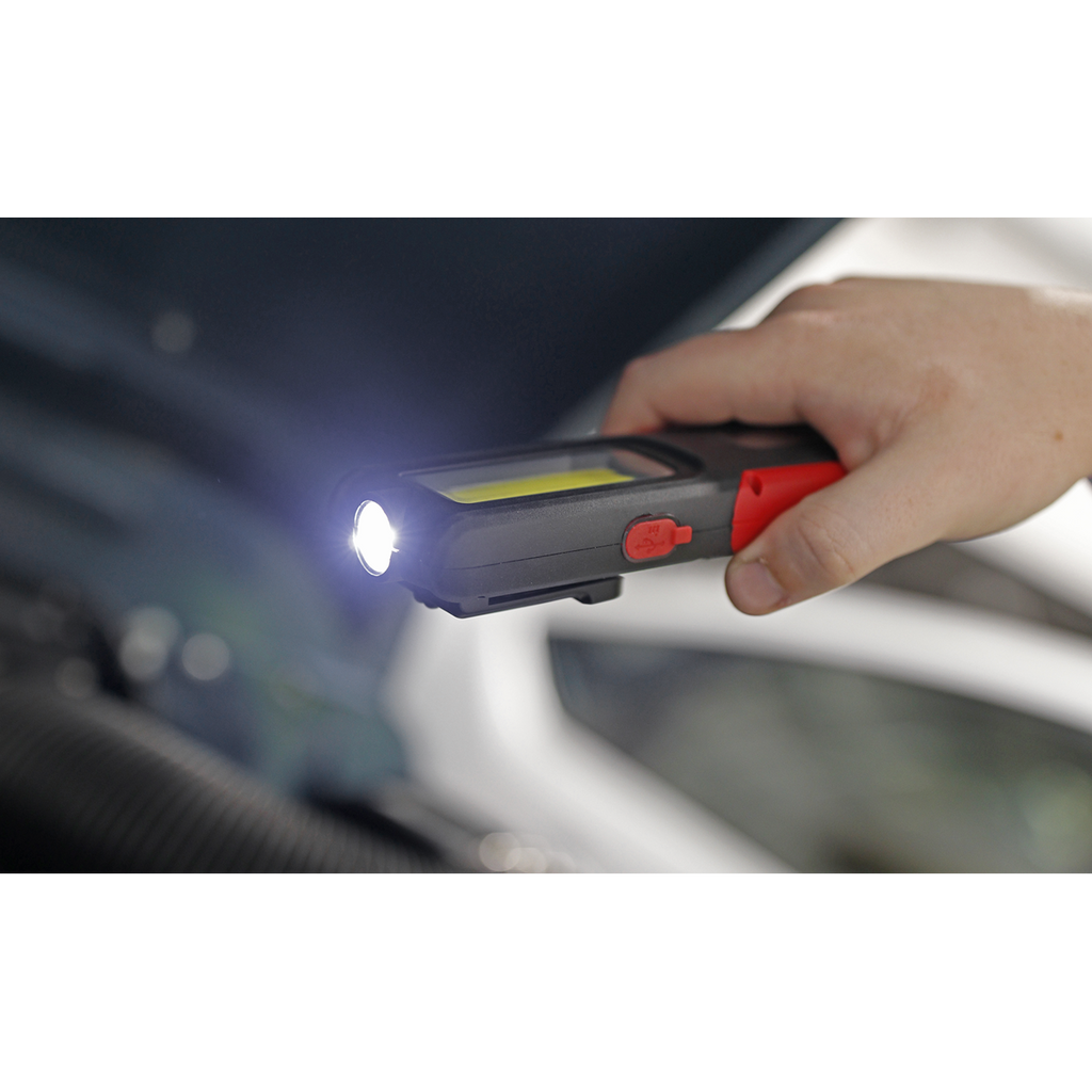 Rechargeable Inspection Light with Power Bank 5W COB & 3W SMD LED - Red LED318R
