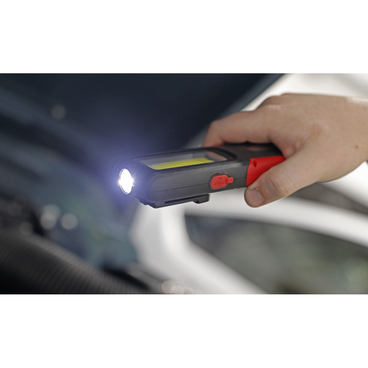Rechargeable Inspection Light with Power Bank 5W COB & 3W SMD LED - Red LED318R